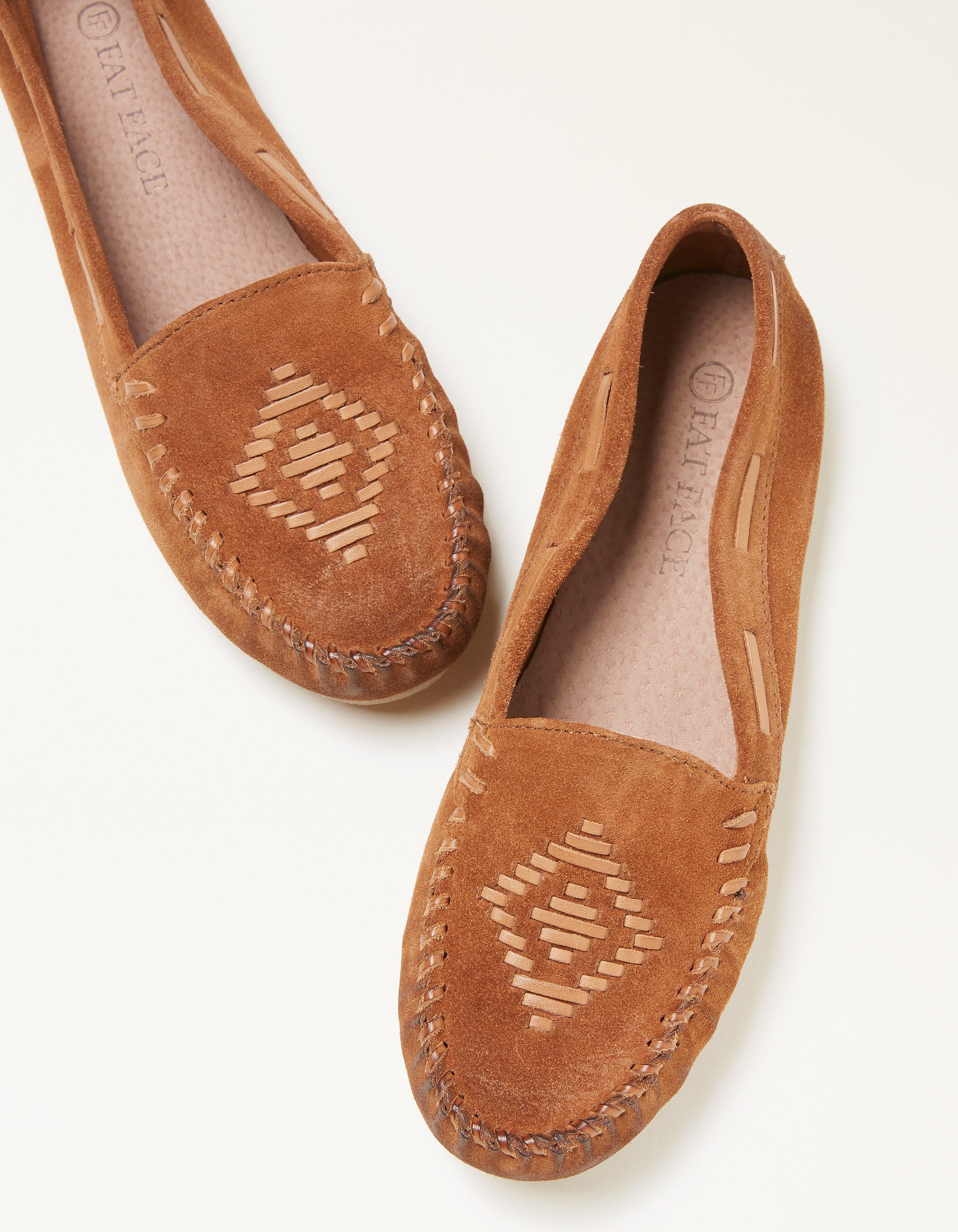 fat face leather moccasins