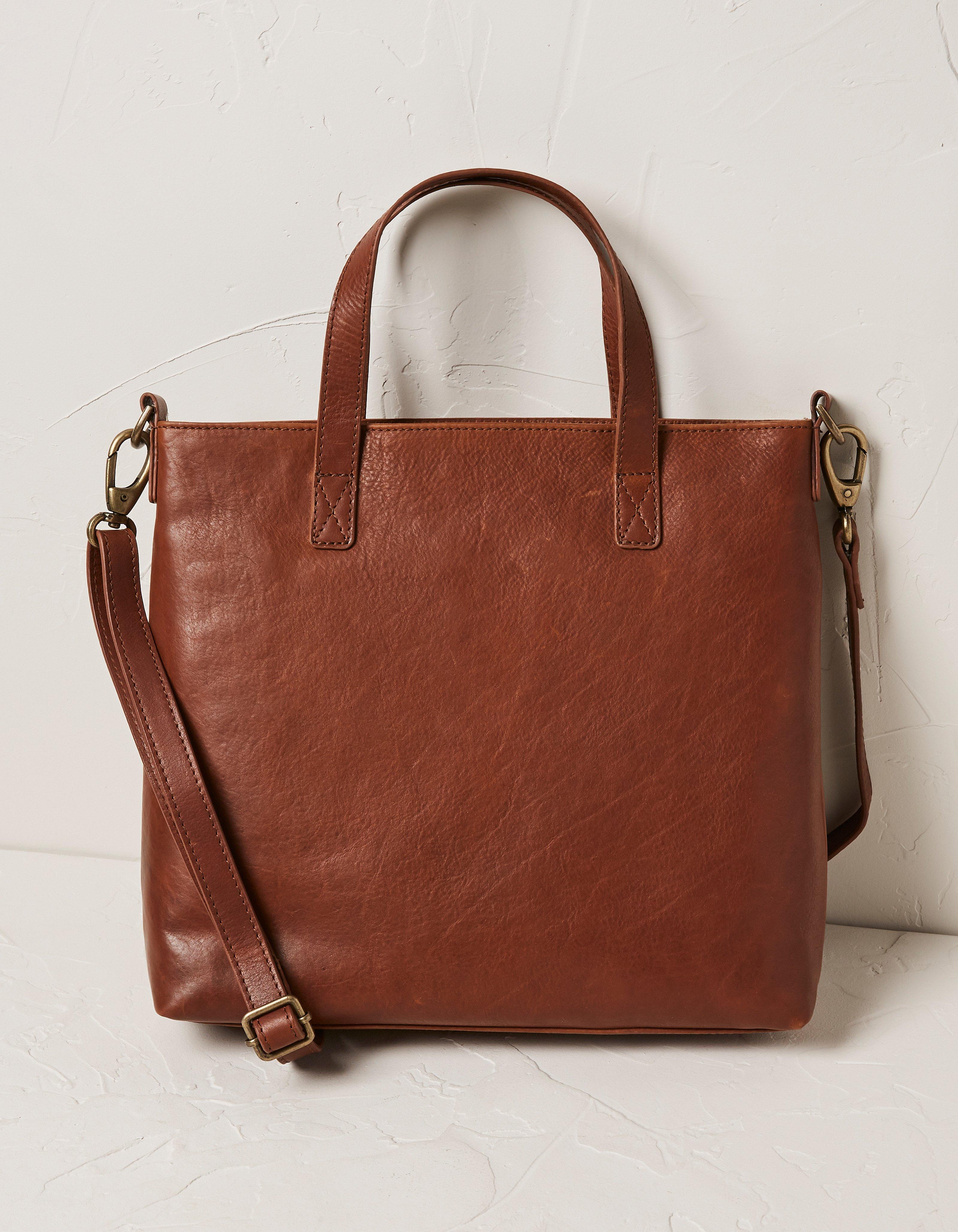 Fat face cheap leather tote bag