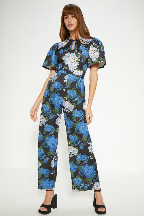 Floral Printed Scuba Cut Out...