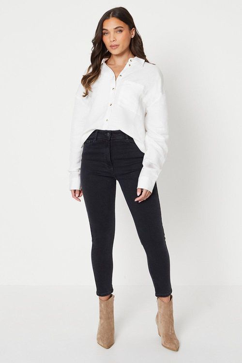 Petite Skinny Jeanwashed black