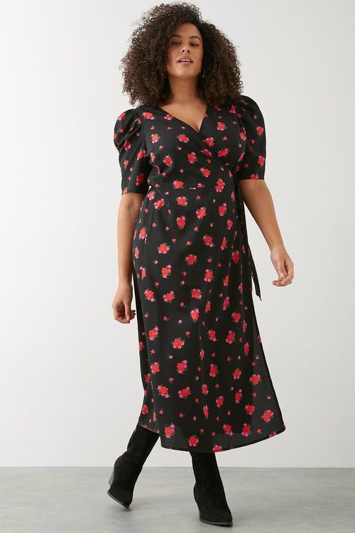 Womens Curve Black Floral...