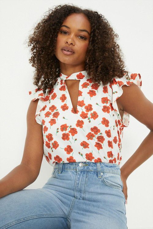 Womens Tall Red Floral Twist...