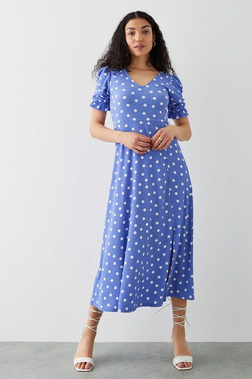 Womens Blue Spot Short Sleeve...