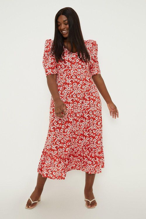 Womens Curve Red Floral...