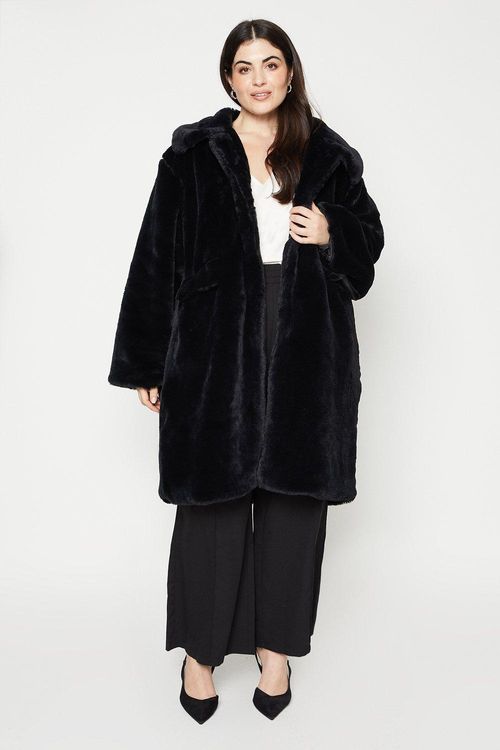 Womens Curve Faux Fur...