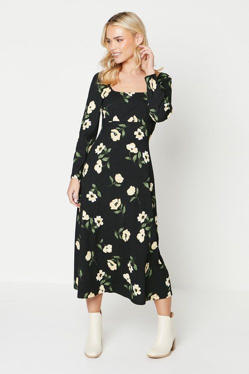 Womens Petite Floral ¾ Sleeve...