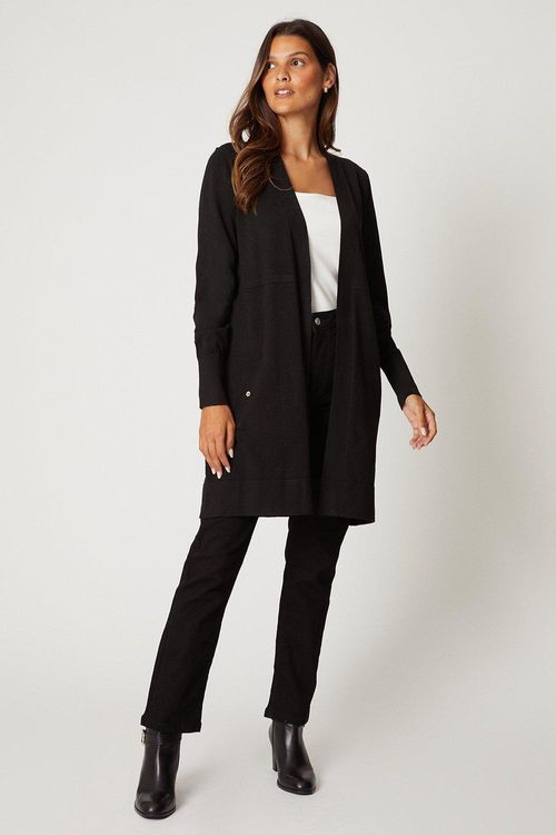 Womens Longline Seam Cardigan