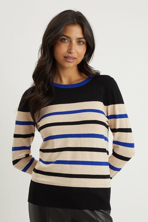 Womens Contrast Trim Stripe...