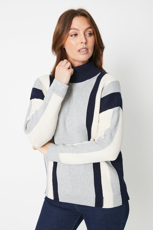 Womens Stripe Rib Oversized...