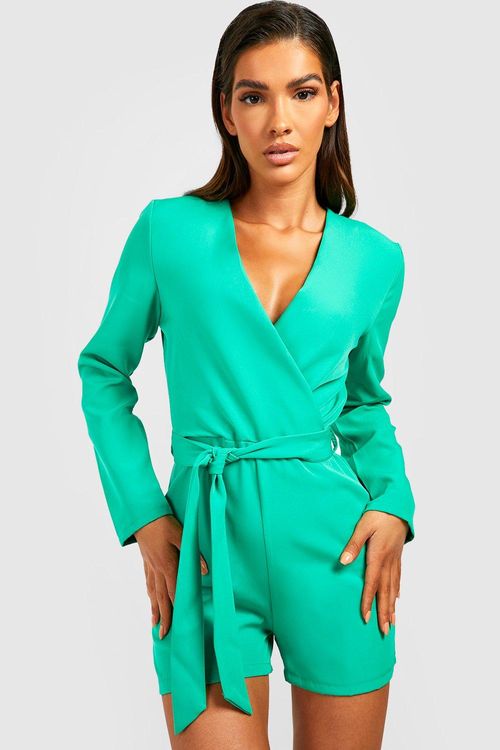 Womens Wrap Blazer Playsuit -...