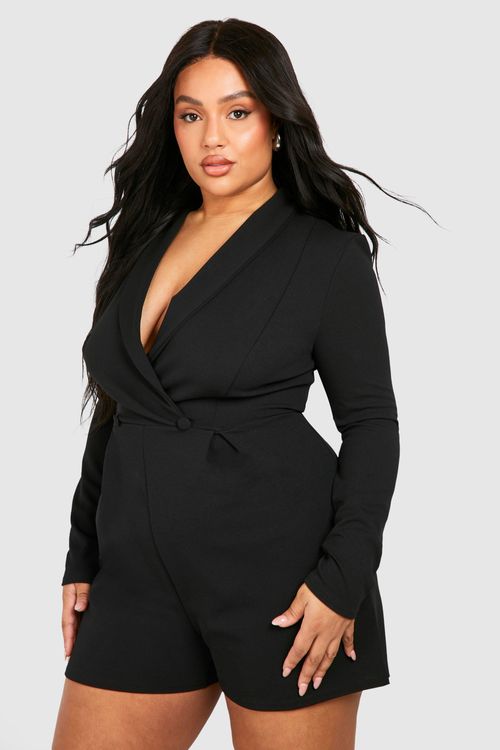 Womens Plus Lapel Tailored...