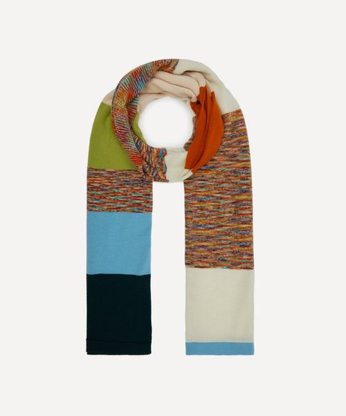 Block Stripe Wool Scarf