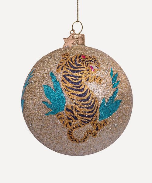 Christmas Glass Tiger Bauble...