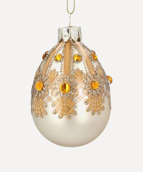 Christmas Glass Jewelled Egg...