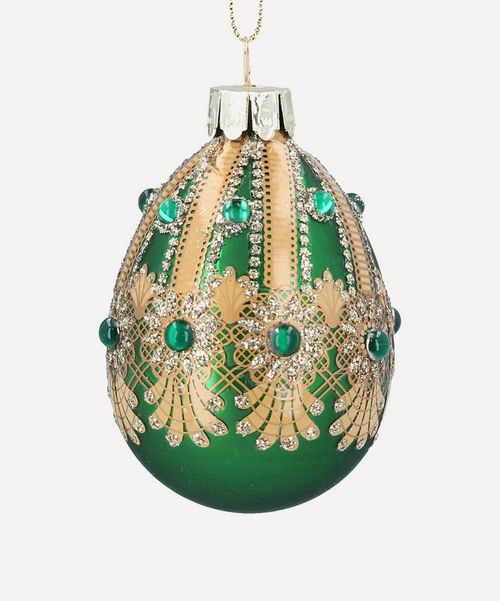 Christmas Glass Jewelled Egg...