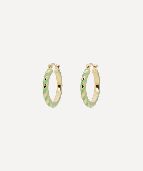 Anna + Nina Gold-Plated Green...