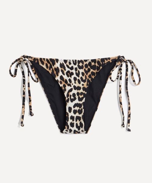 Ganni Leopard Print String...