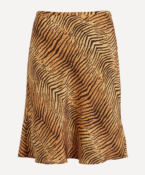 RIXO Bea Tiger Mini-Skirt L