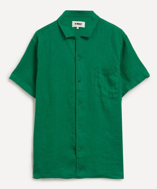 YMC Mens Malick Green Linen...