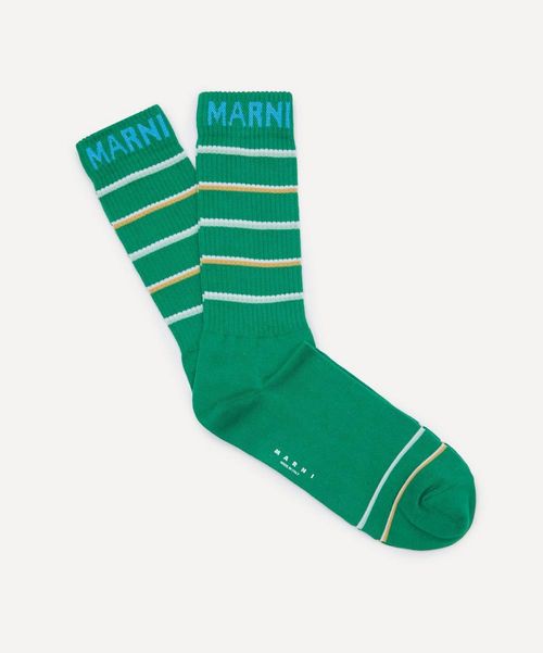 Marni Mens Striped Knit Socks...