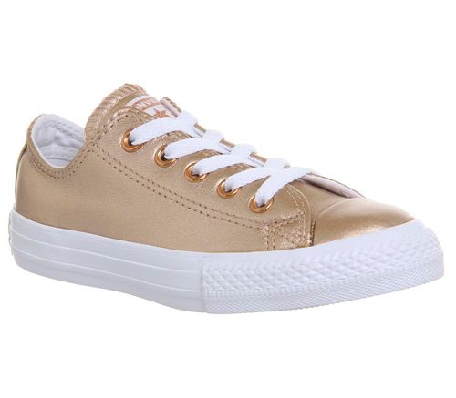 Converse All Star Leather Kids ROSE GOLD METALLIC EXCLUSIVE | Compare | Highcross Shopping Centre Leicester