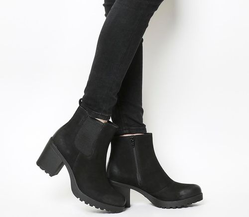 Vagabond Grace Heeled Chelsea Boots BLACK NUBUCK Compare | One New Change