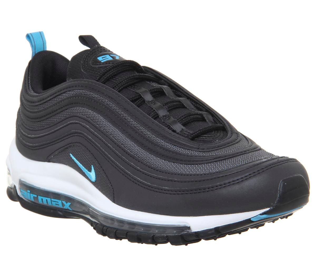 nike air max 97 black/ blue fury-dark grey