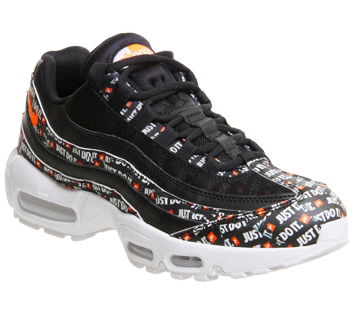 air max 1 trainers white black total orange jdi