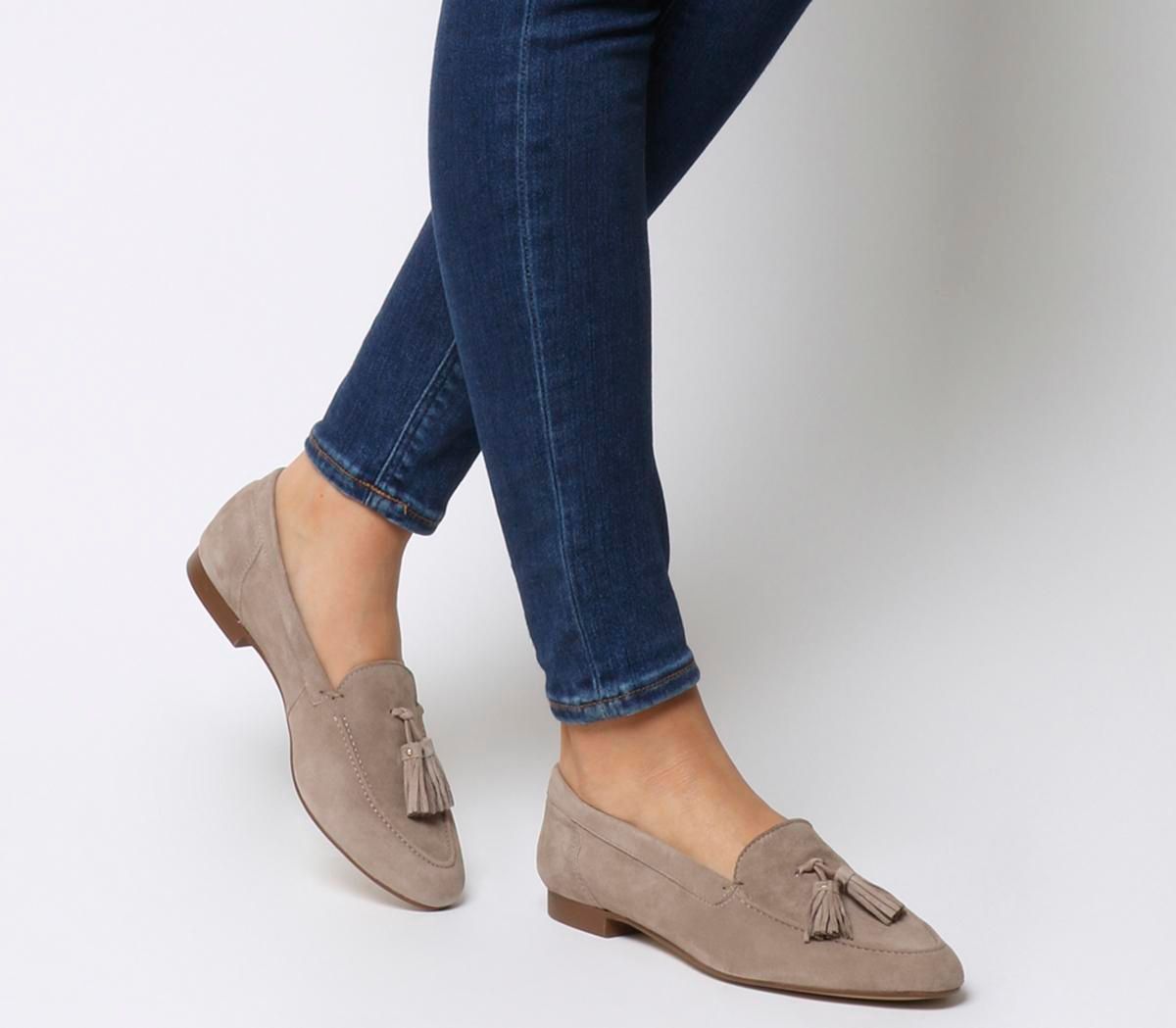 Office Retro Tassel Loafers TAUPE SUEDE 