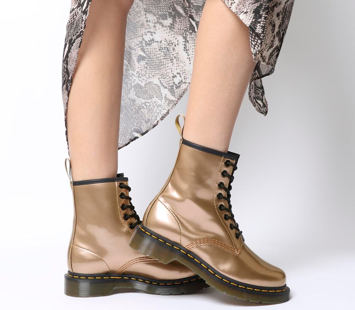 dr martens vegan metallic