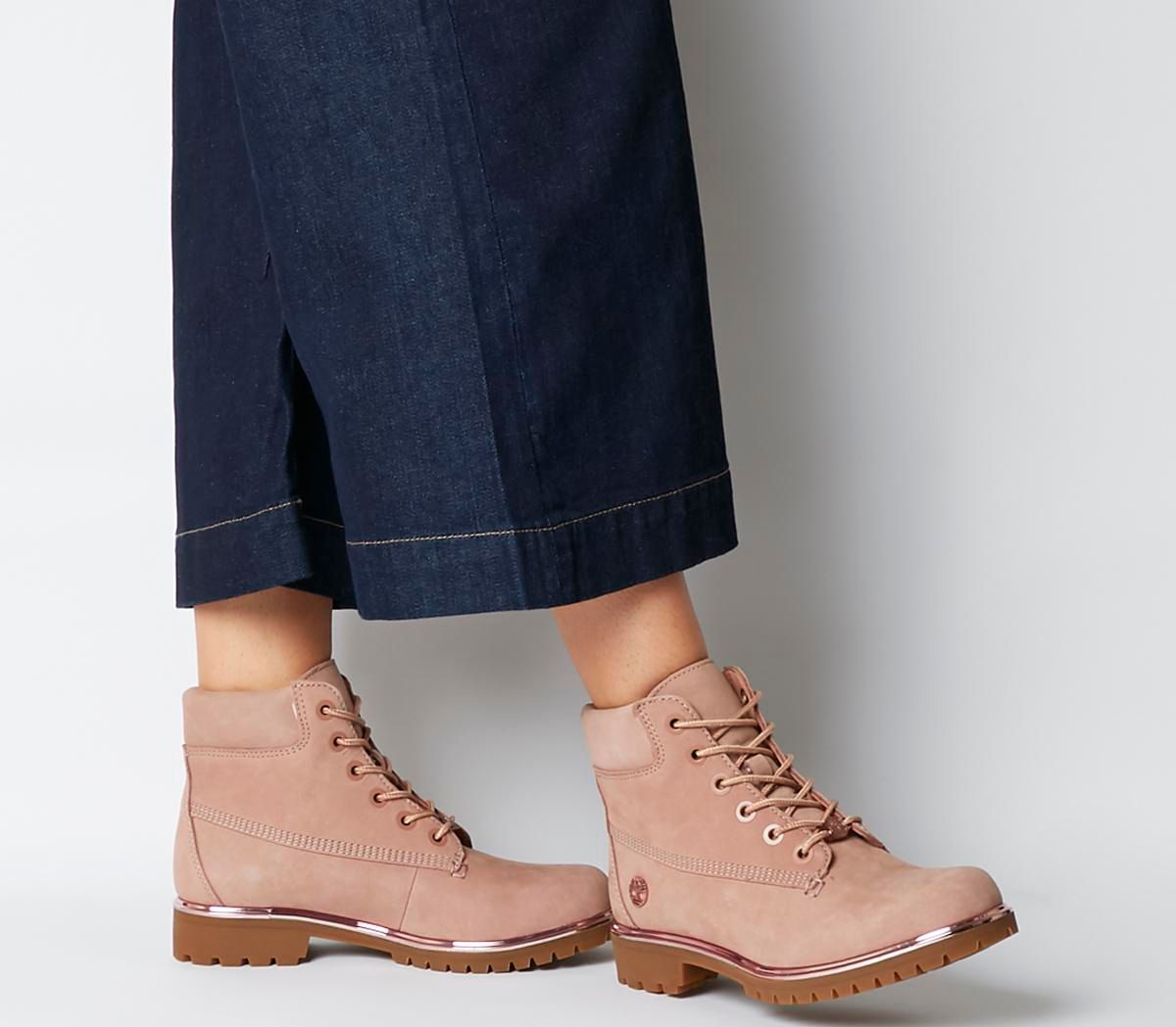 timberland slim premium 6 inch boots black rose gold