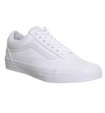 Vans Old Skool Canvas Trainers WHITE MONO