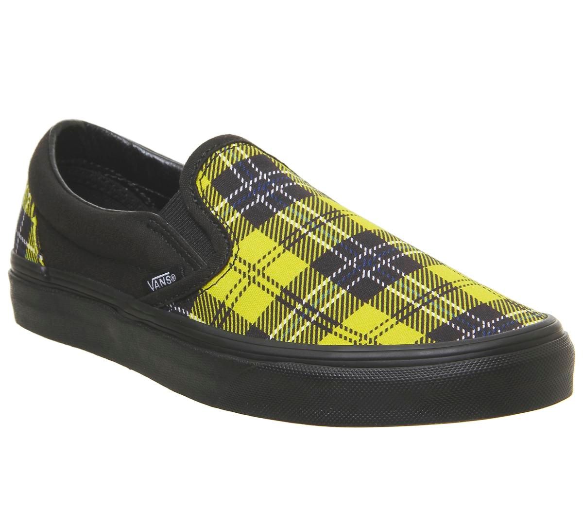 Vans slip store on tartan