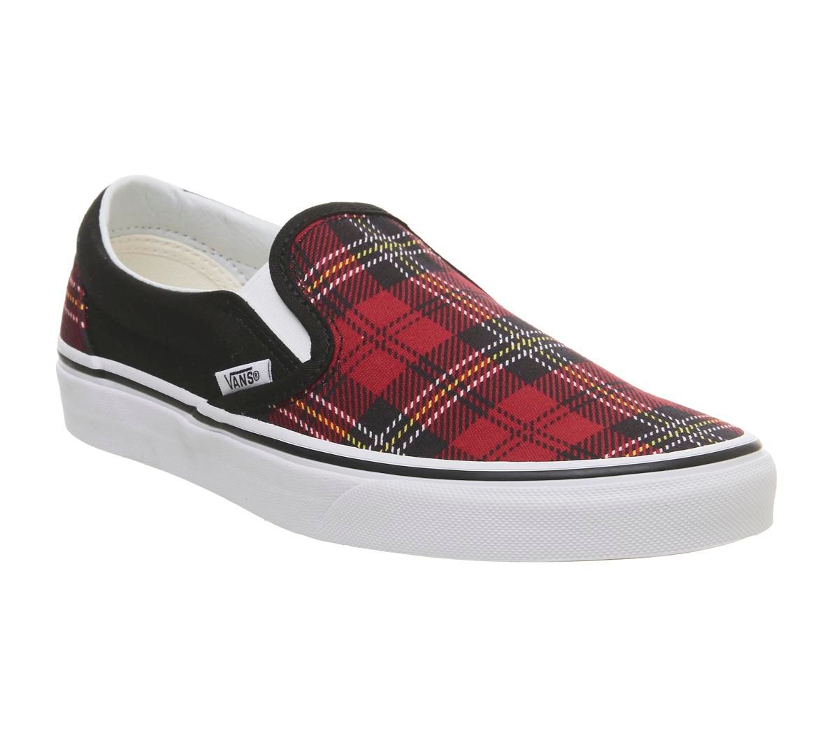 tartan vans slip on