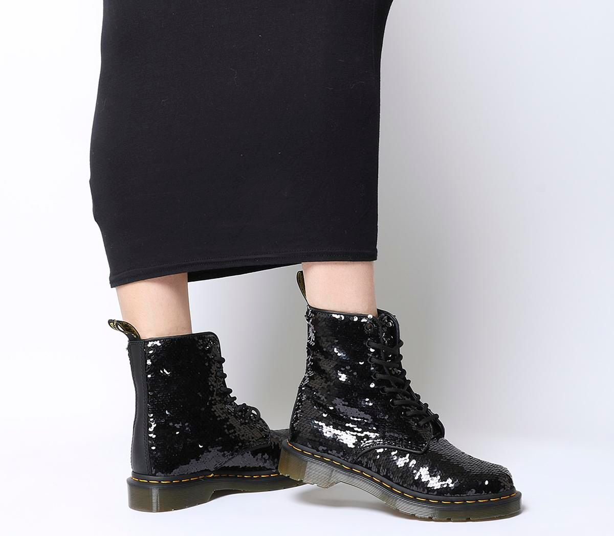 black sequin dr martens