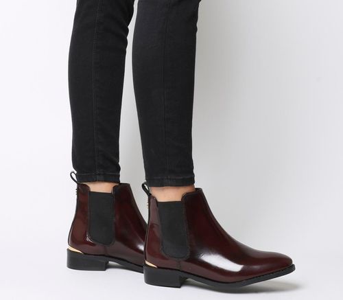 Office Chelsea Boot BURGUNDY BOX LEATHER Compare | Trinity Leeds