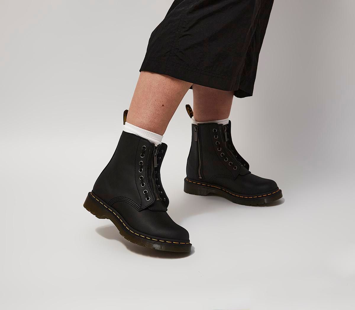 Dr. Martens 1460 Pascal Front Zip BLACK Compare One New Change