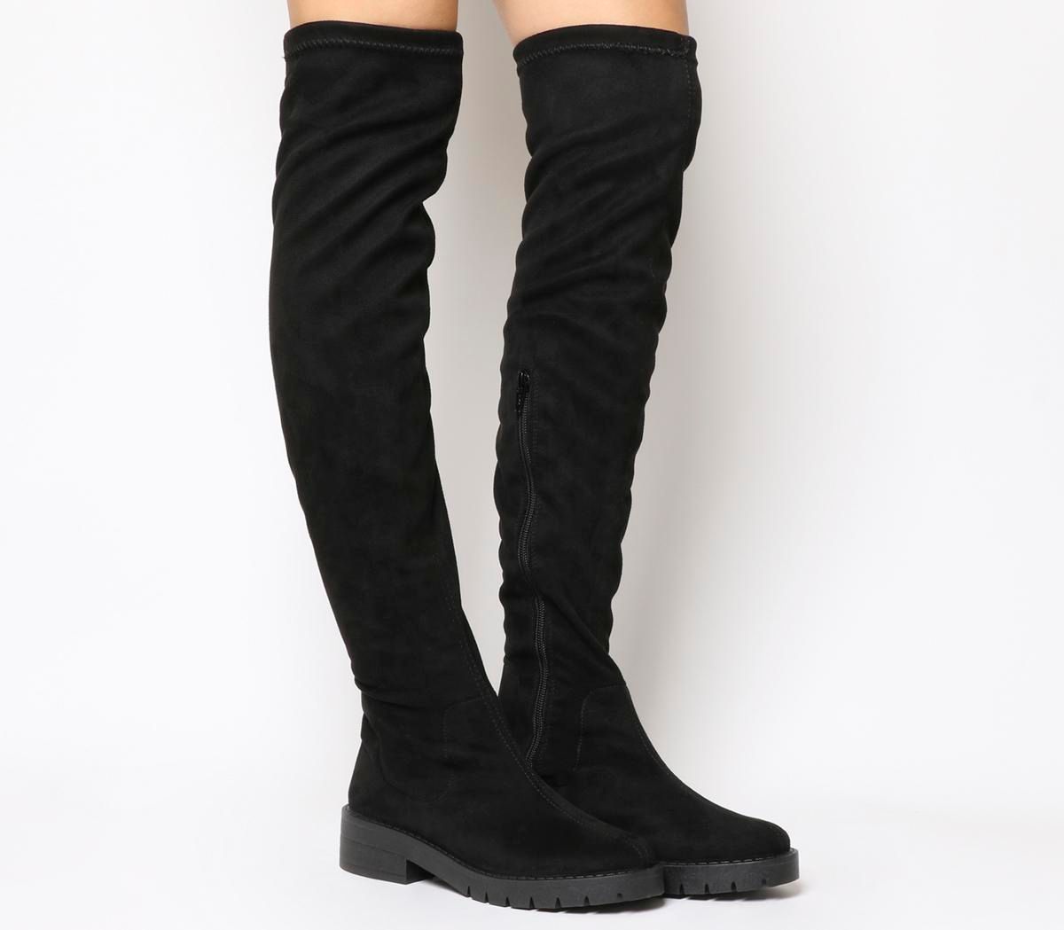 cleated stretch over the knee boots