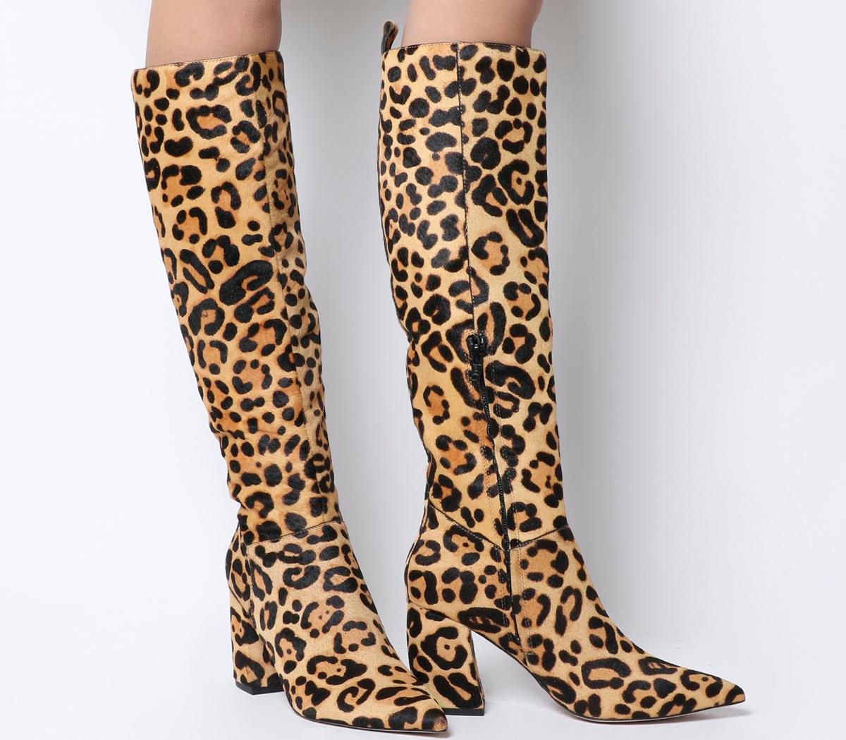 Leopard print deals boots office