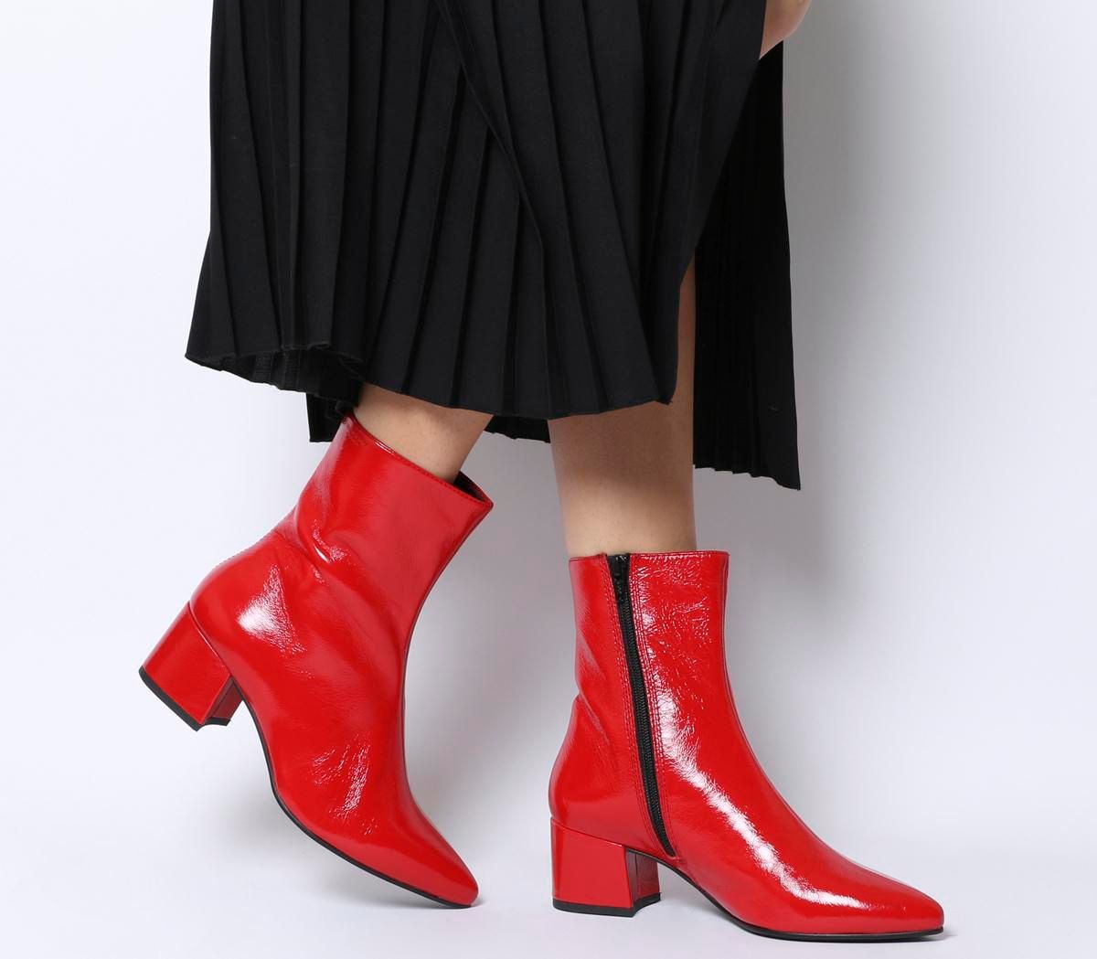 Vagabond Mya Mid Ankle Boot RED PATENT 