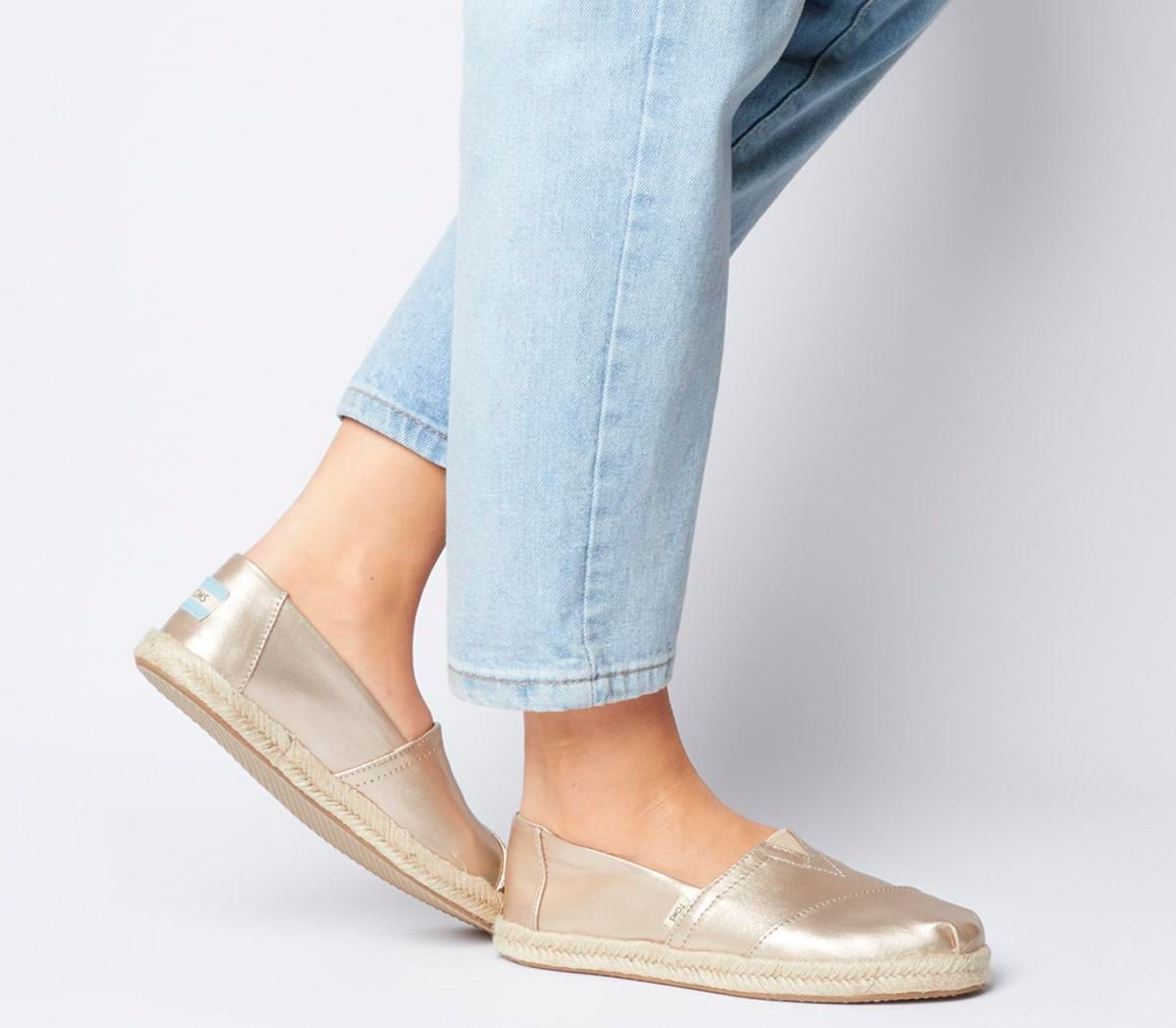 toms alpargata rose gold