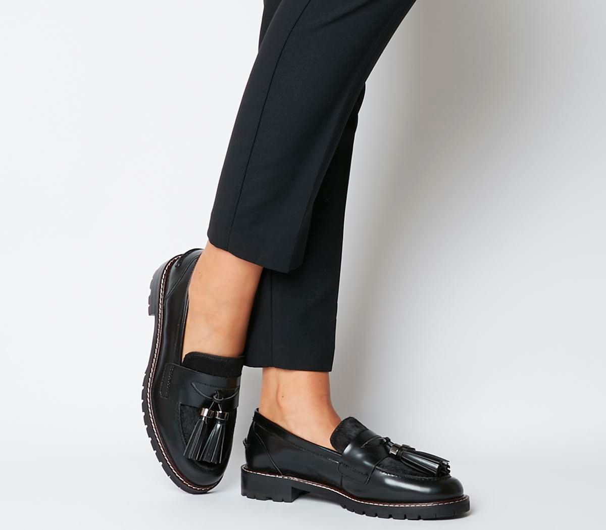 Frame Tassel Loafer BLACK BOX LEATHER 