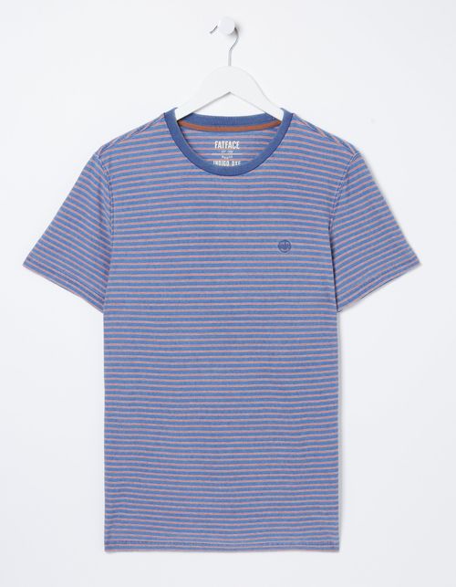 Mens Indigo Stripe T Shirt