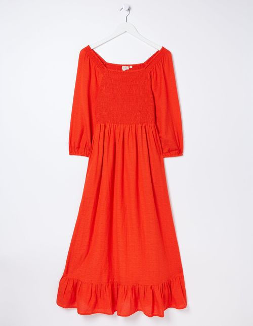 Adele Shirred Midi Dress