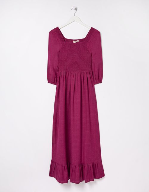 Adele Shirred Midi Dress