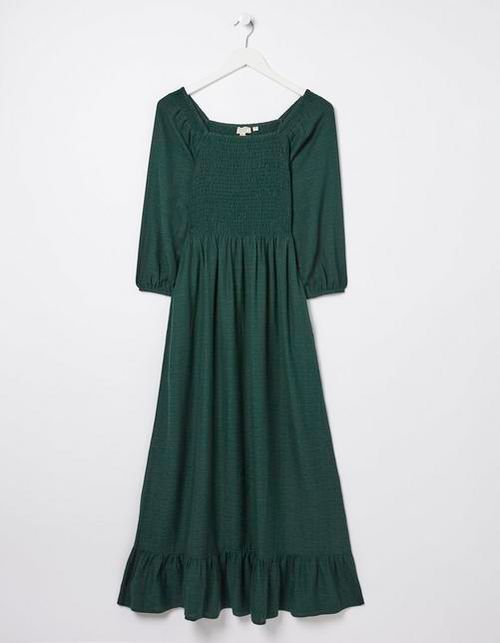 Adele Shirred Midi Dress