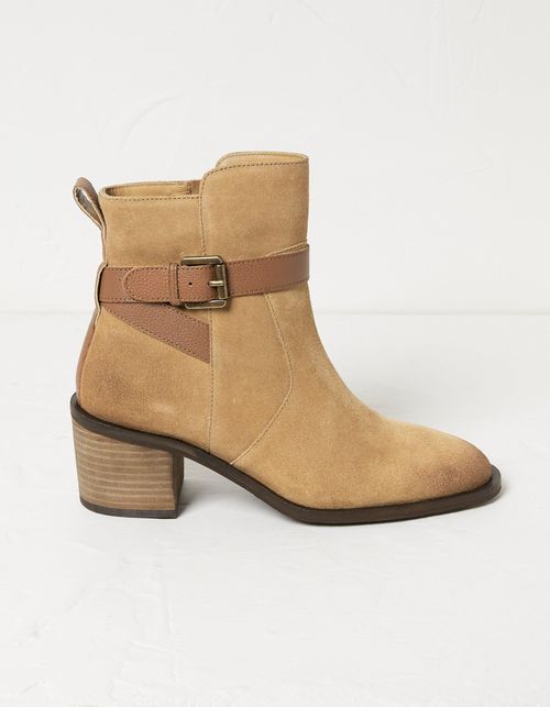 Freya Suede Block Heel Ankle...