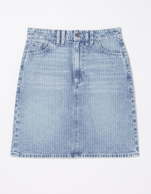 Athena Stripe Denim Skirt