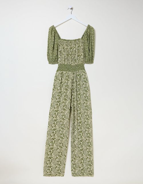 Eva Damask Floral Jumpsuit