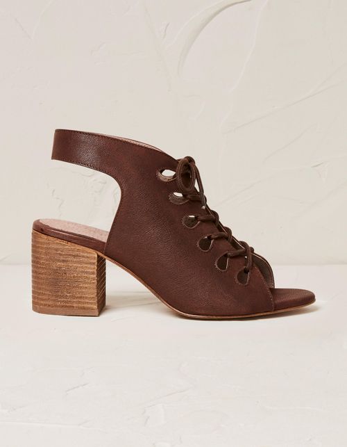 Freya Lace Up Block Heel